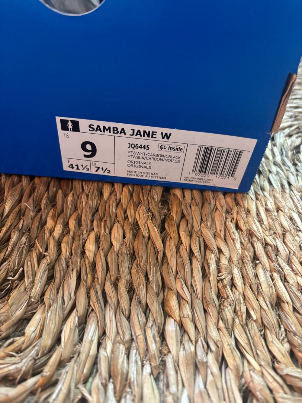 adidas Women's Black, White and Gum-Soled Samba Sneakers - Picture 2 of 3